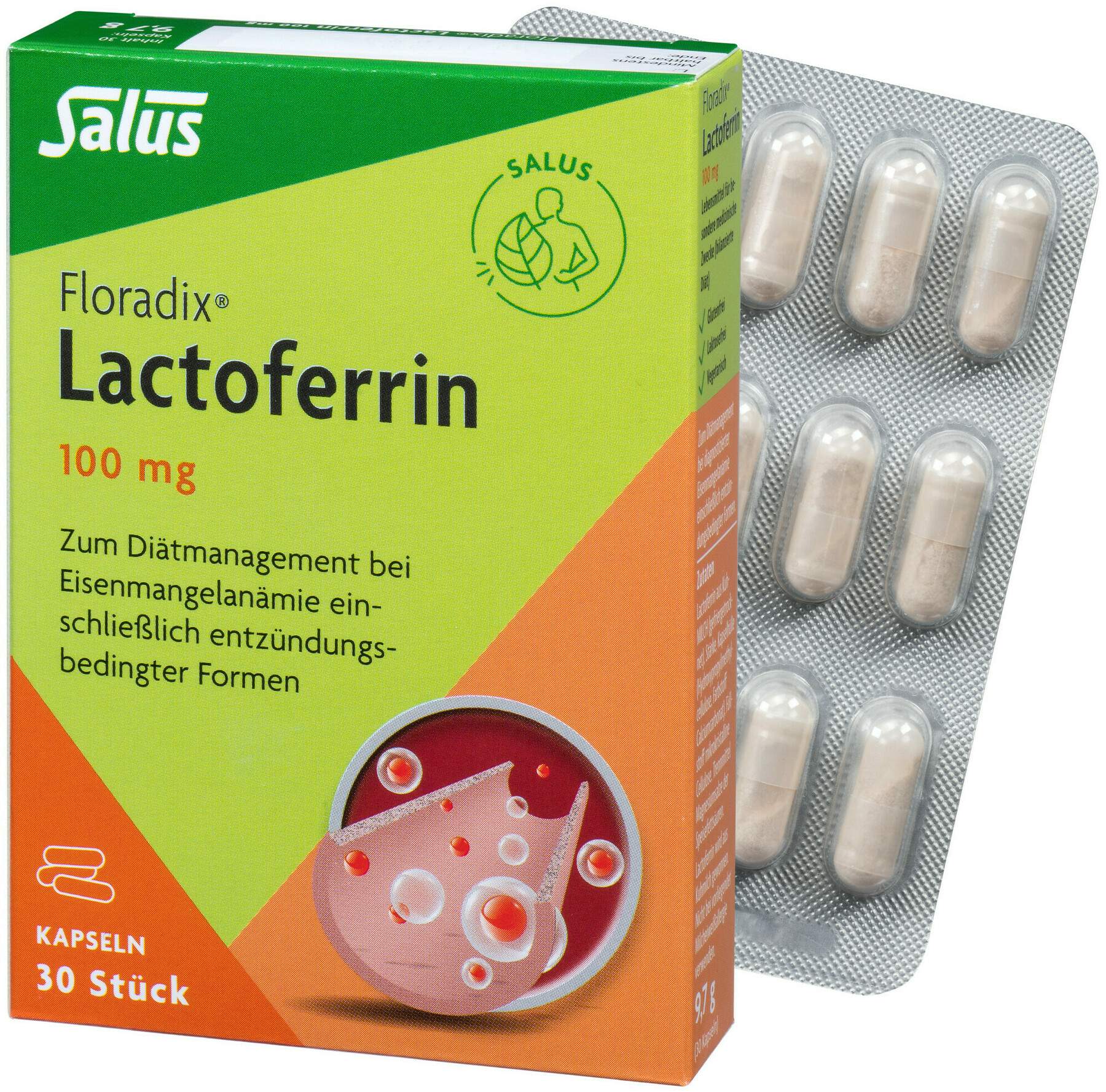 FLORADIX Lactoferrin 100 mg Kapseln