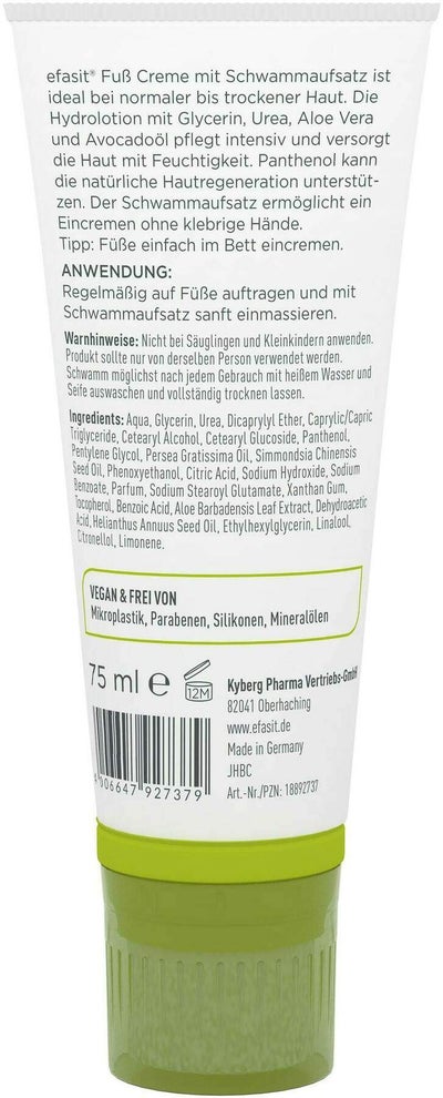 Efasit Fuß Creme Mit Schwammaufsatz 75 ml