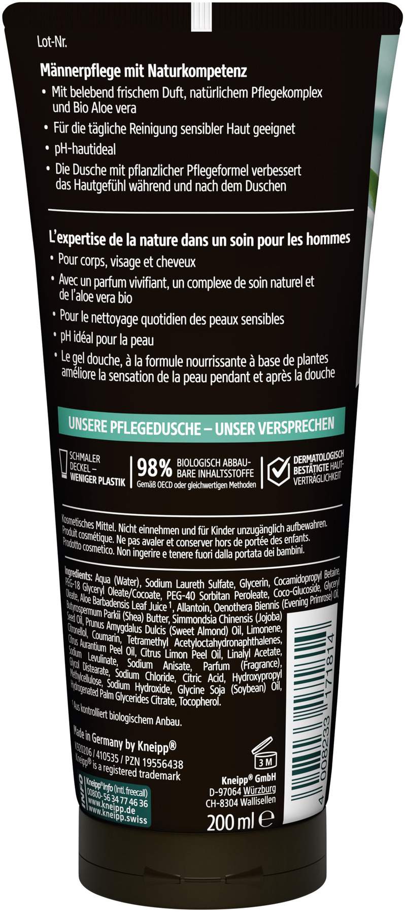 Kneipp Men 3in1 Pflegedusche Sensitiv 200 ml