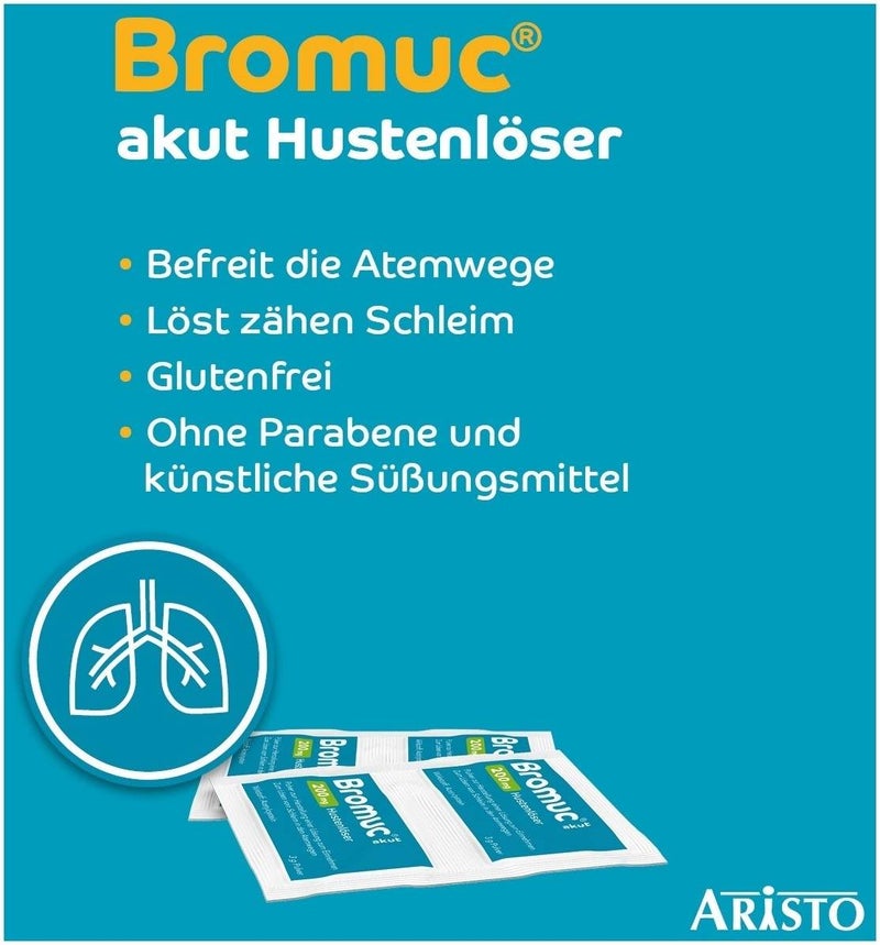 Bromuc Akut 200 mg Hustenlöser 20 Sticks