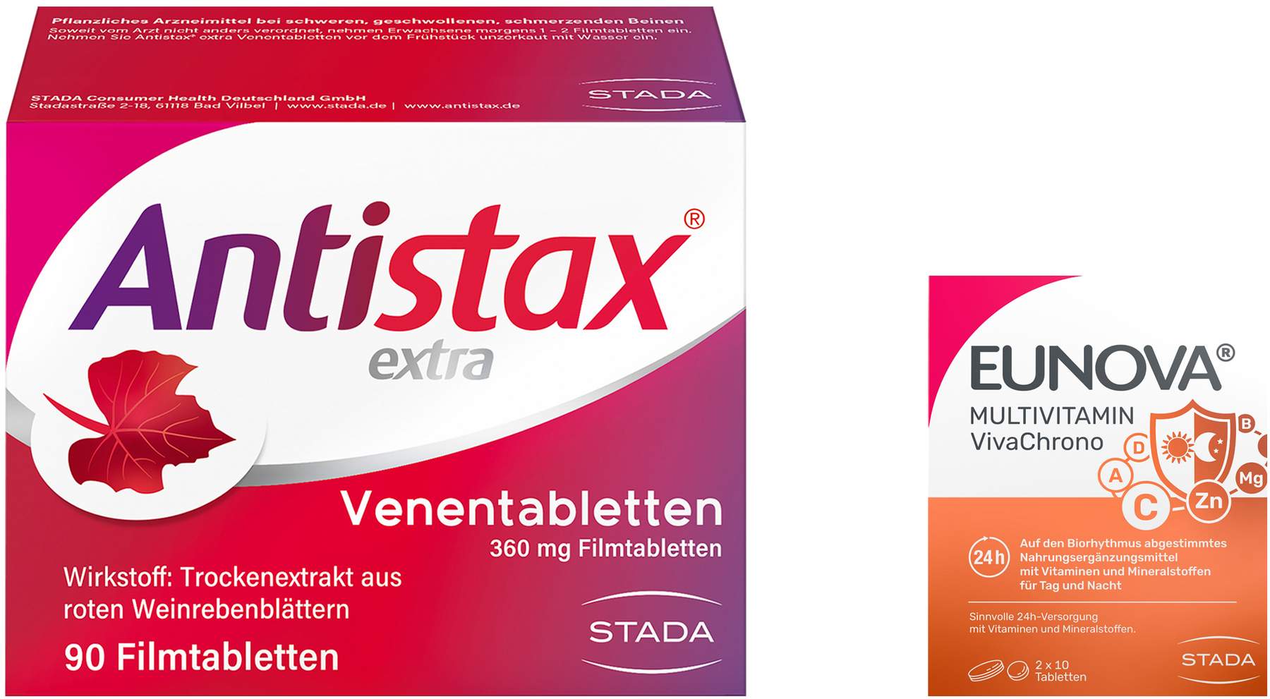 Antistax extra 180 Filmtabletten + gratis Eunova VivaChrono 2 x 10 Tabletten