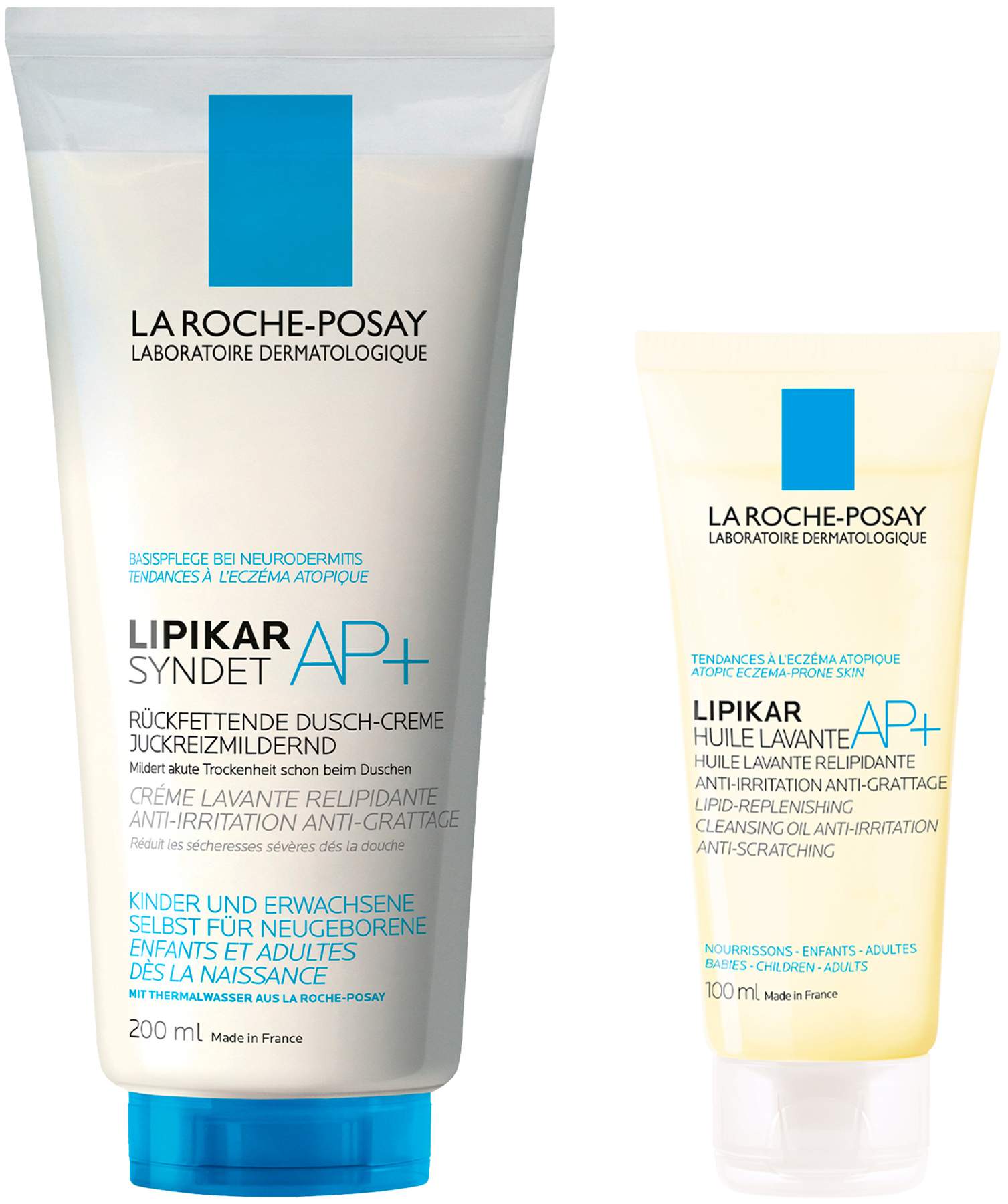 La Roche Posay Lipikar Syndet AP+ Reinigungs-Cremegel 200 ml + gratis Roche Posay Lipikar Dusch- und Badeöl AP+ 100 ml