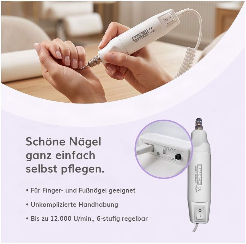 Elektrisches Maniküre-Pediküre-Set mit 7 Aufsätzen