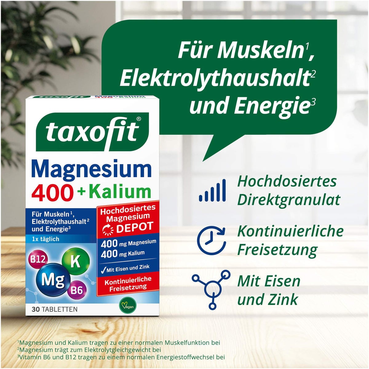 Taxofit Magnesium 400+ Kalium Depot 30 Tabletten
