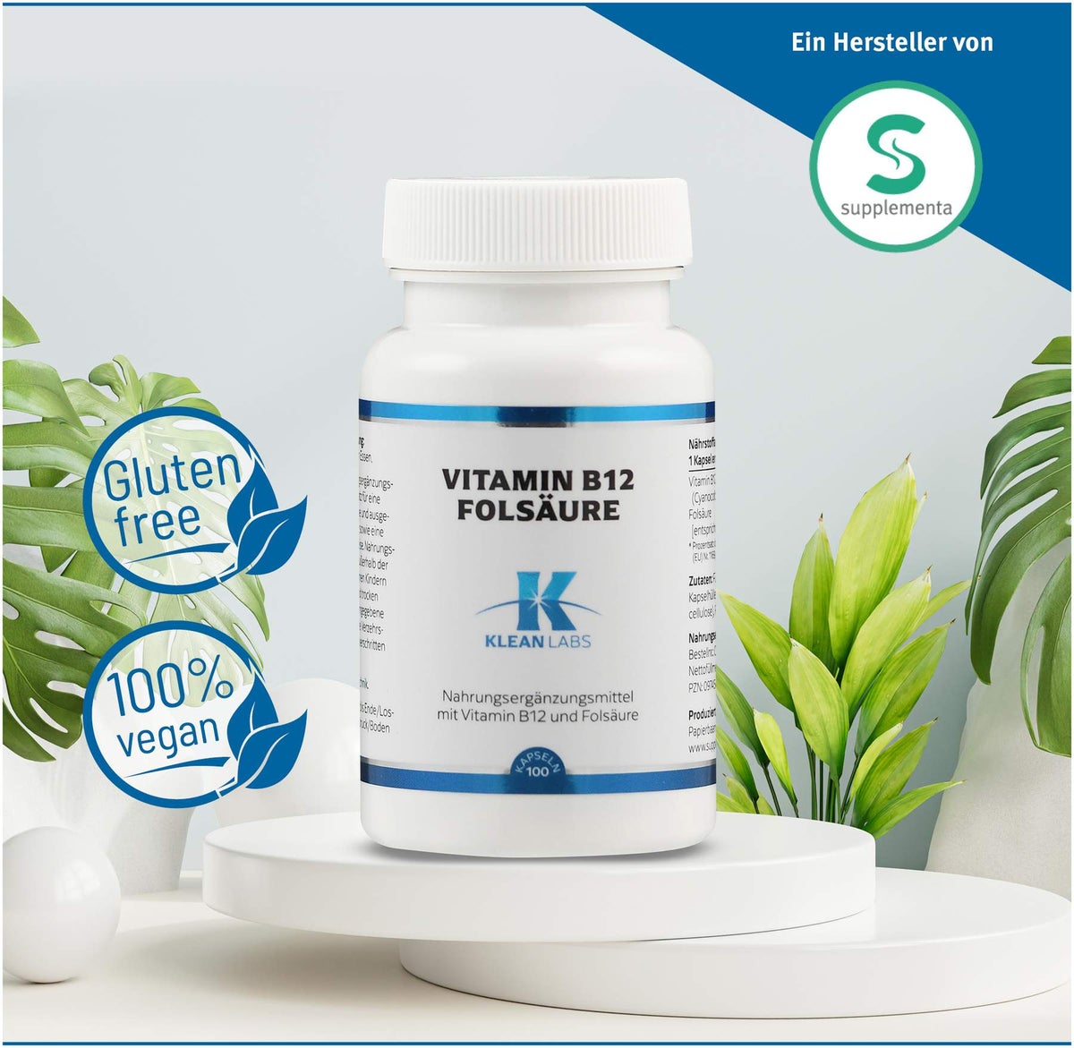 Vitamin B12 + Folsäure Kapseln