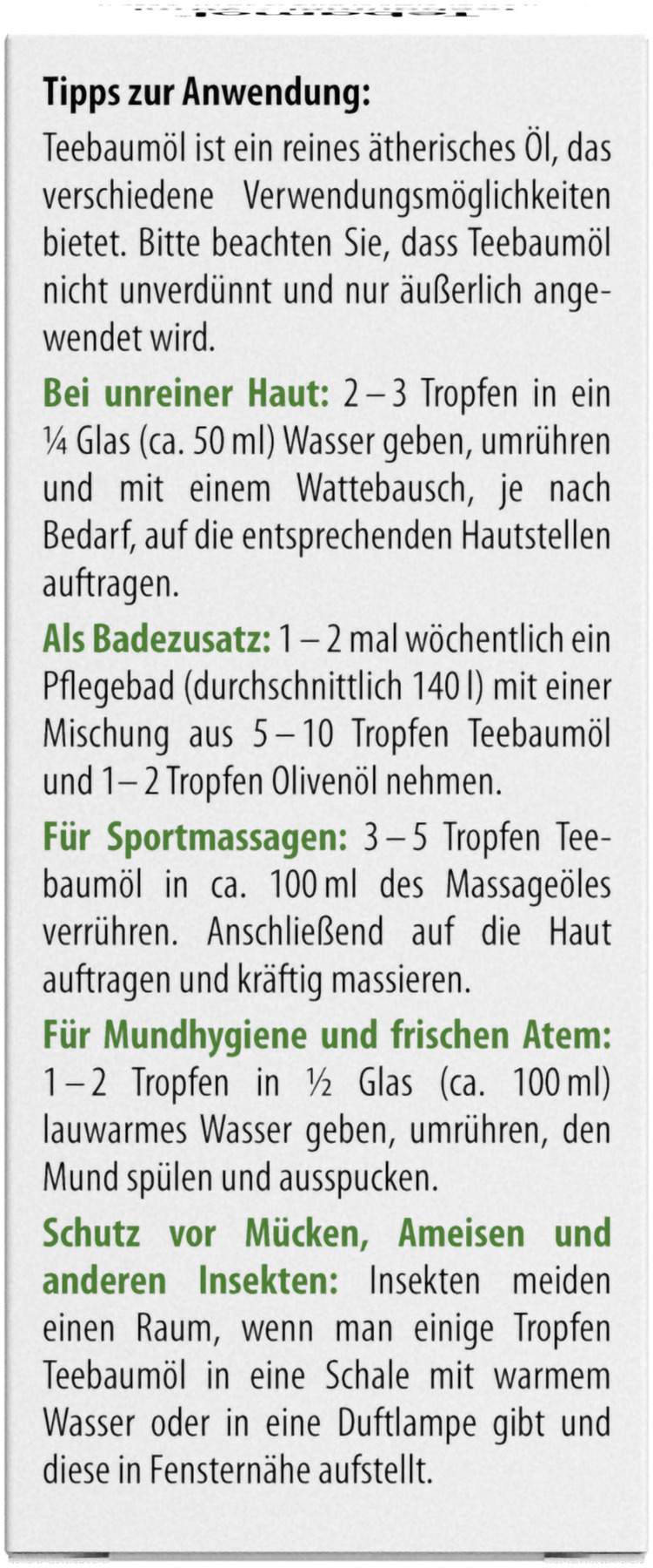 Tebamol Australisches Teebaumöl 20 ml Öl