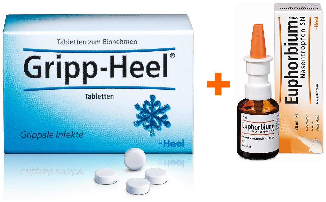 Gripp Heel 50 Tabletten + Euphorbium comp. Nasentropfen SN 20 ml Spray