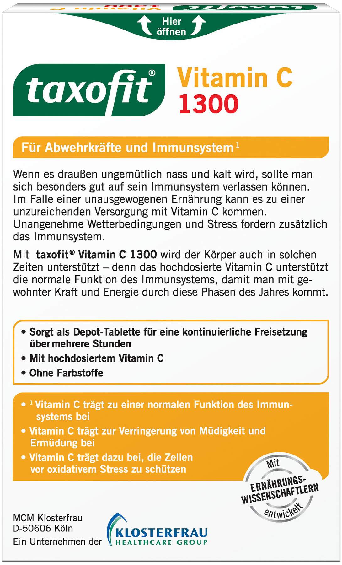 Taxofit Vitamin C 1300 30 Tabletten