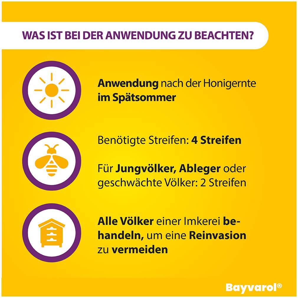 Bayvarol 3,6 mg Streifen für Honigbienen 5 x 4 Strips