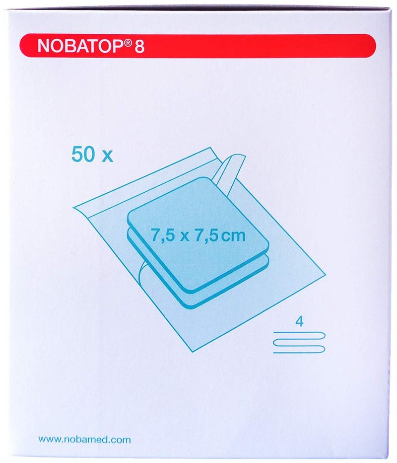 Nobatop 8 Kompressen 7,5x7,5 cm Steril