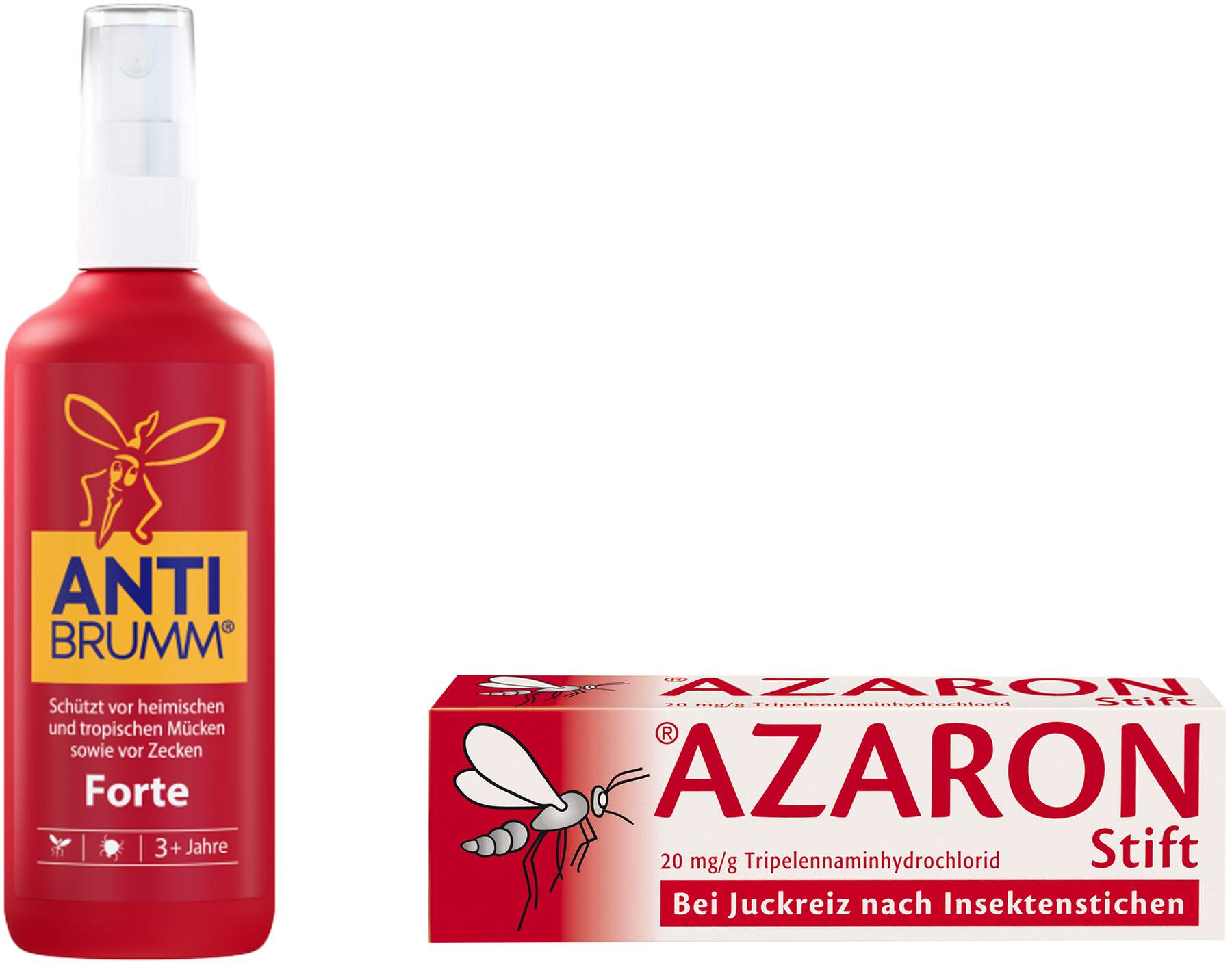 Sparset Insektenschutz Anti Brumm forte 150 ml + Azaron Stift 1 Set
