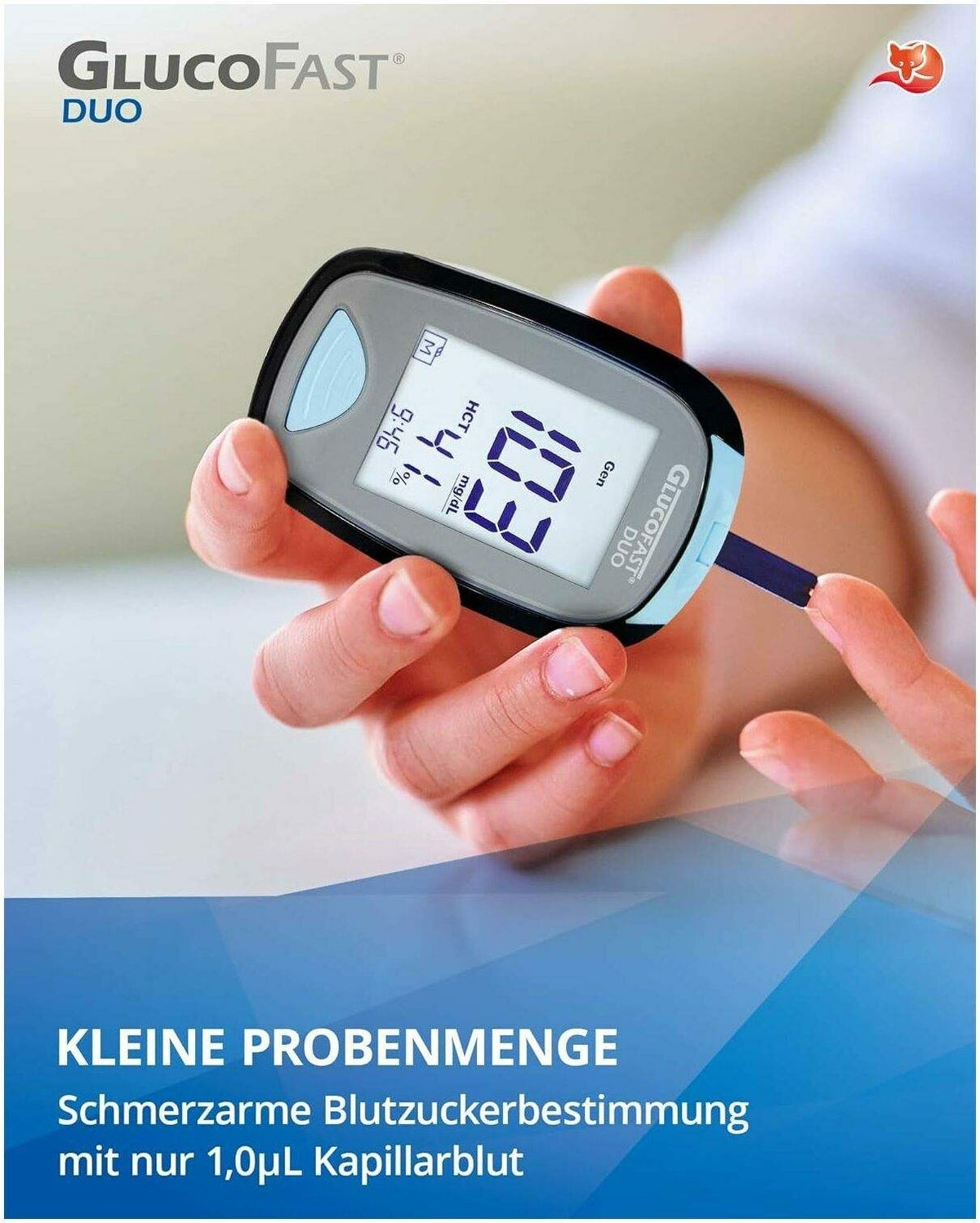GLUCOFAST Duo Blutzucker-Messsystem mg je dl