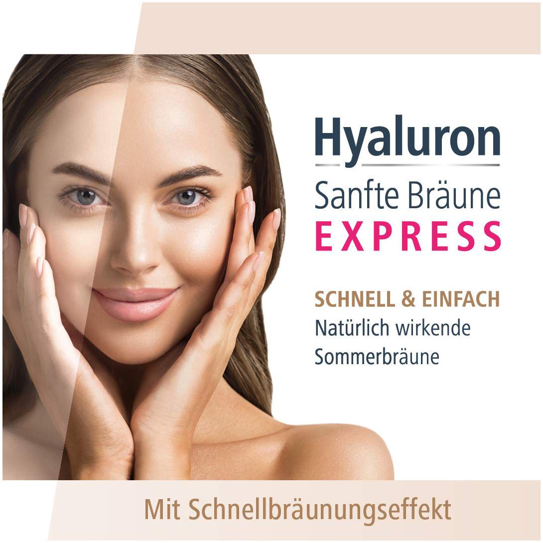 medipharma cosmetics Hyaluron Sanfte Bräune Express Gesichtspflege 30 ml Creme + Express Körperpflege 150 ml Creme
