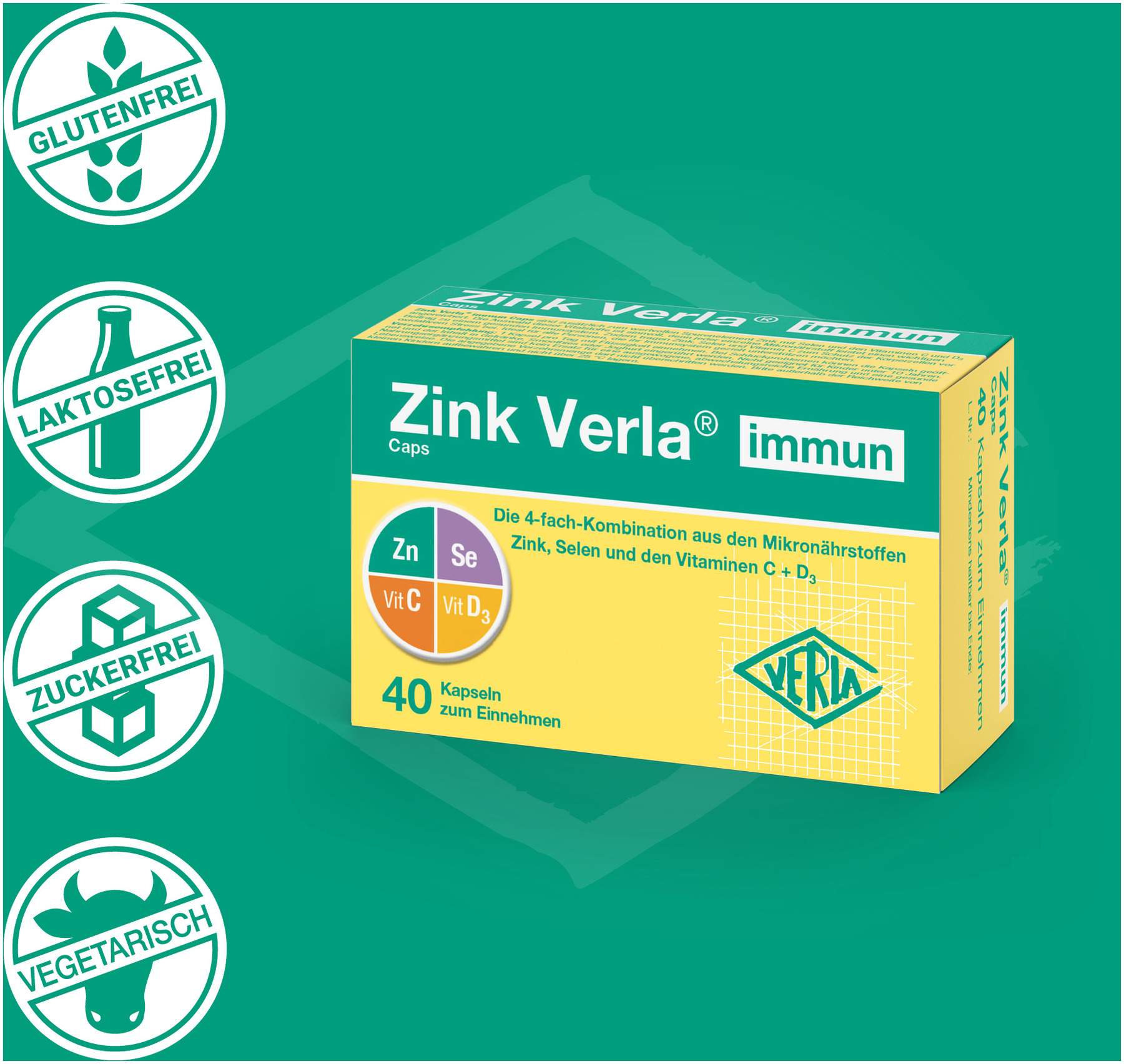 Zink Verla immun Caps 40 Kapseln