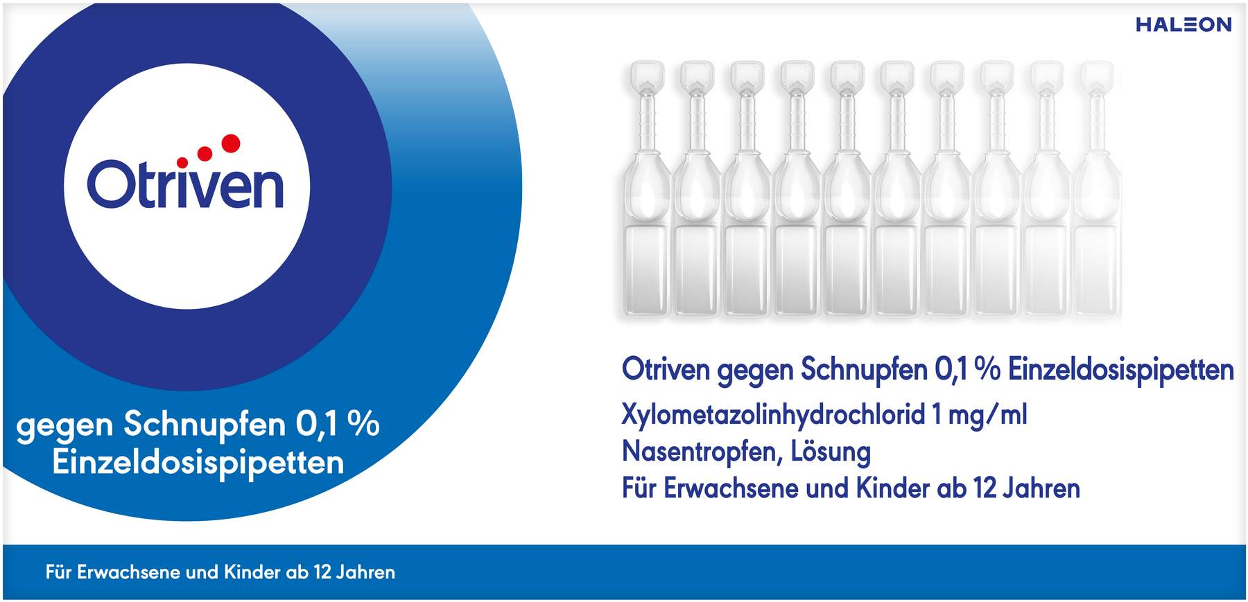 Otriven 0,1 % Nasentropfen Einzeldosispipetten 40 Stück
