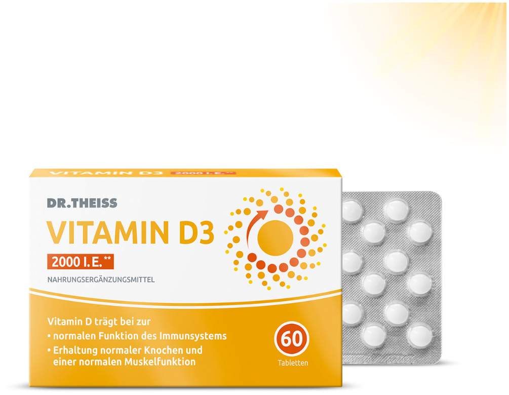 Dr.Theiss Vitamin D3 Tabletten 2000 I.E 60 Stück