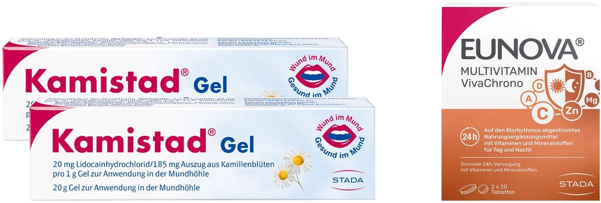 Kamistad Gel 2 x 20 g Gel + gratis Eunova VivaChrono 2 x 10 Tabletten