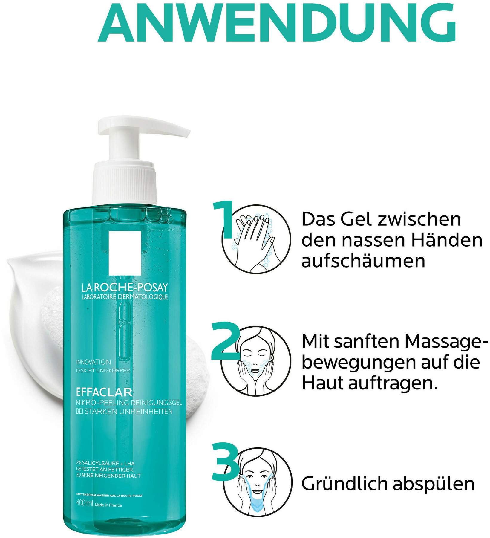 La Roche Posay Effaclar Mikro-Peeling Reinigungsgel 400 ml