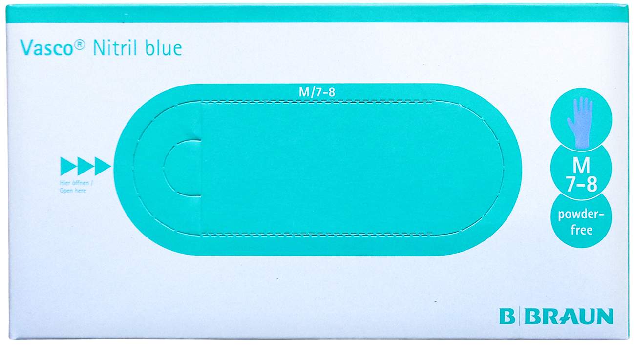 Vasco Nitril Blue Untersuchungshandschuhe Gr.M 150 Stück