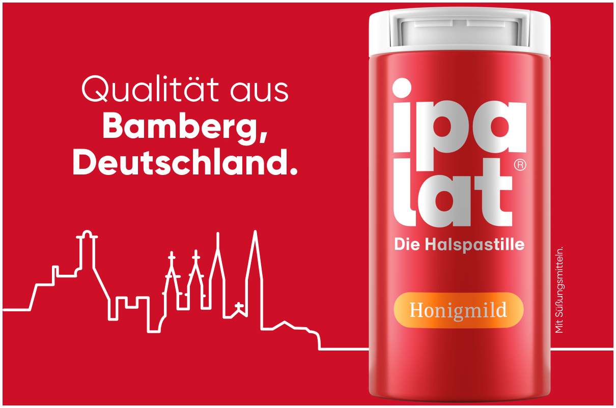 Ipalat Halspastillen honigmild ohne Menthol zuckerfrei 120 Pastillen