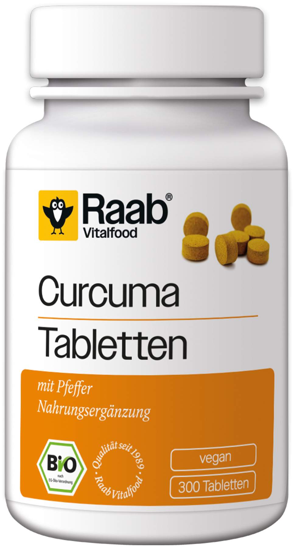 Raab Vitalfood Bio Curcuma 300 Tabletten