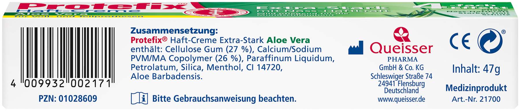 Protefix Haftcreme Aloe Vera 40 ml Creme
