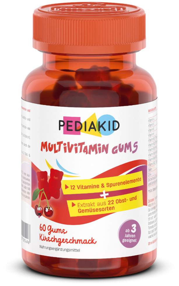 Pediakid Multivitamin 60 Gums mit Kirschgeschmack