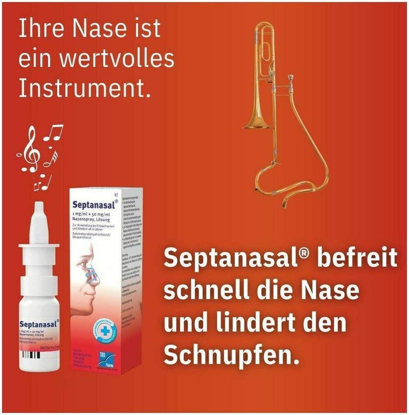 Septanasal 1 mg Je ml + 50 mg Je ml 10 ml Nasenspray