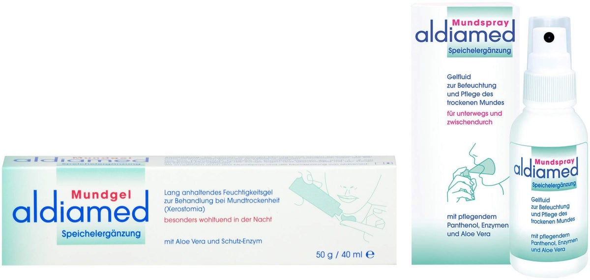 Aldiamed Mundgel zur Speichelergänzung 50 g + Mundspray zur Speichelergänzung 50 ml