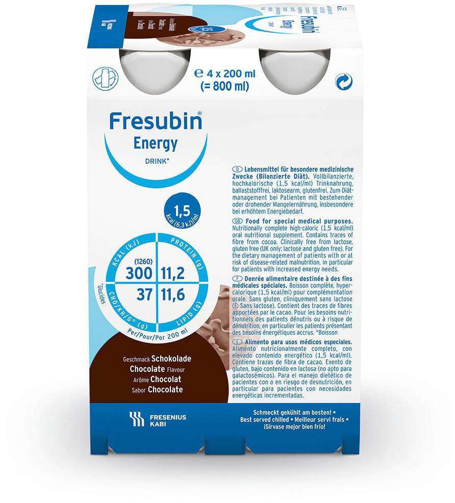 Fresubin Energy Drink Schokolade Trinkflasche 6 X 4 X 200 Ml...