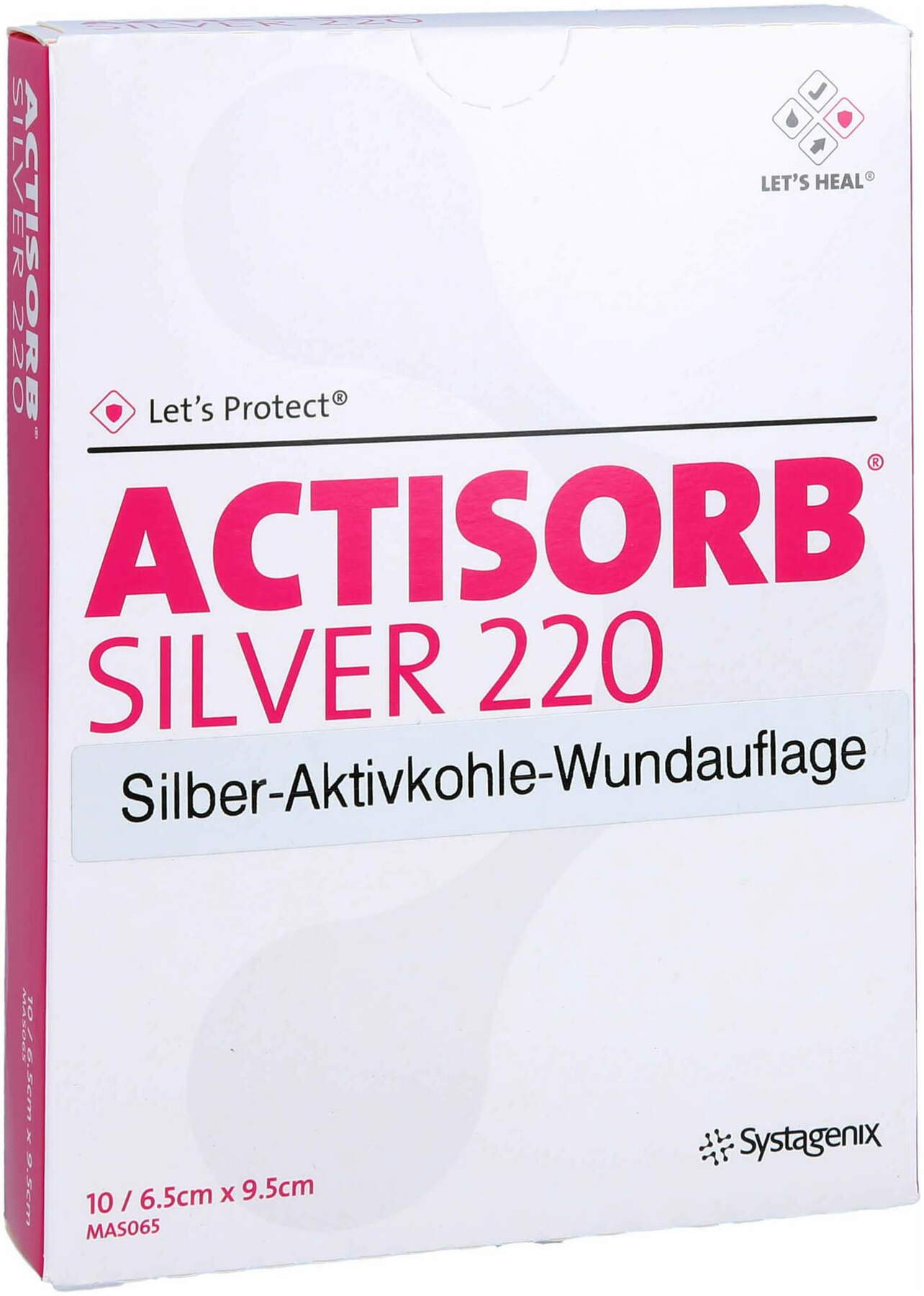 Actisorb 220 Silver 6,5 X 9,5 cm Steril 10 Kompressen