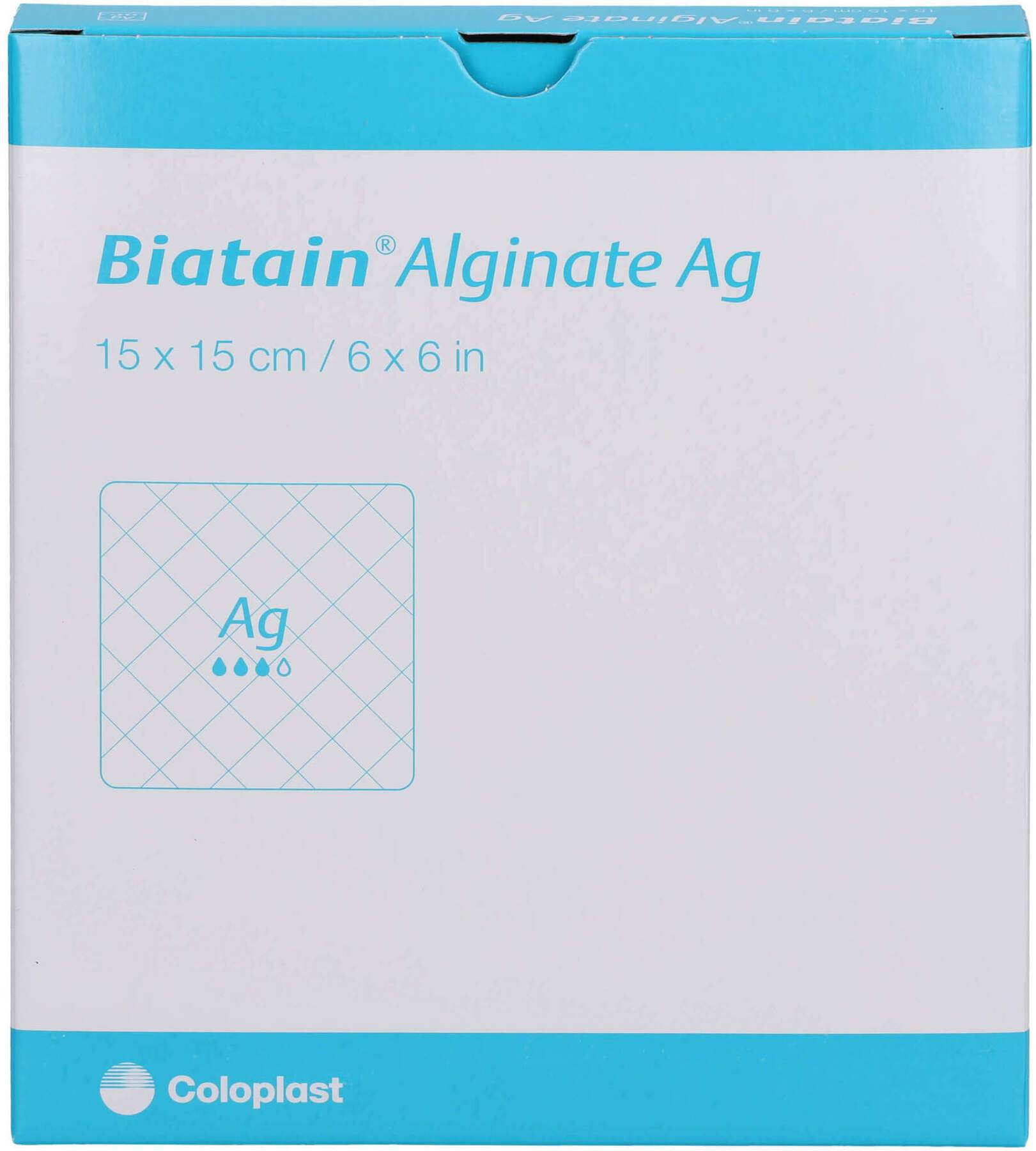 Biatain Alginate AG 15 X 15 cm 10 Kompressen