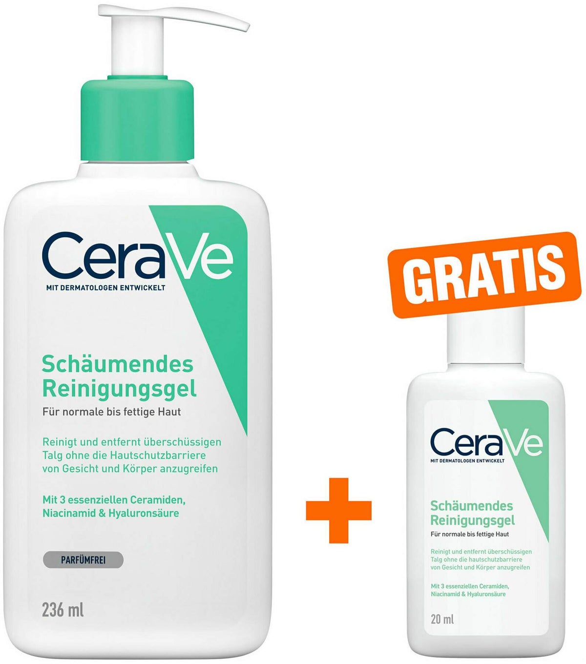 CeraVe Schäumendes Reinigungsgel 236 ml + gratis Schäumendes Reinigungsgel 20 ml