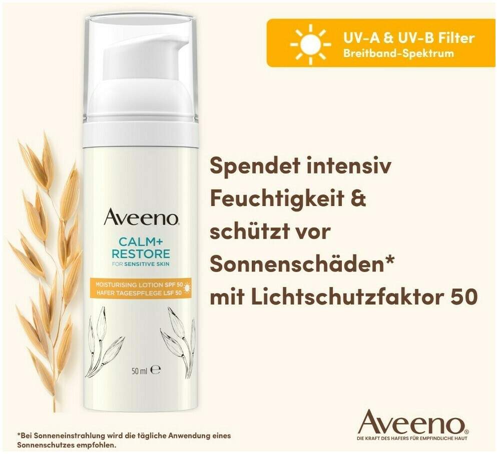 Aveeno Calm+ Restore Hafer Tagespflege Lsf 50 50 ml
