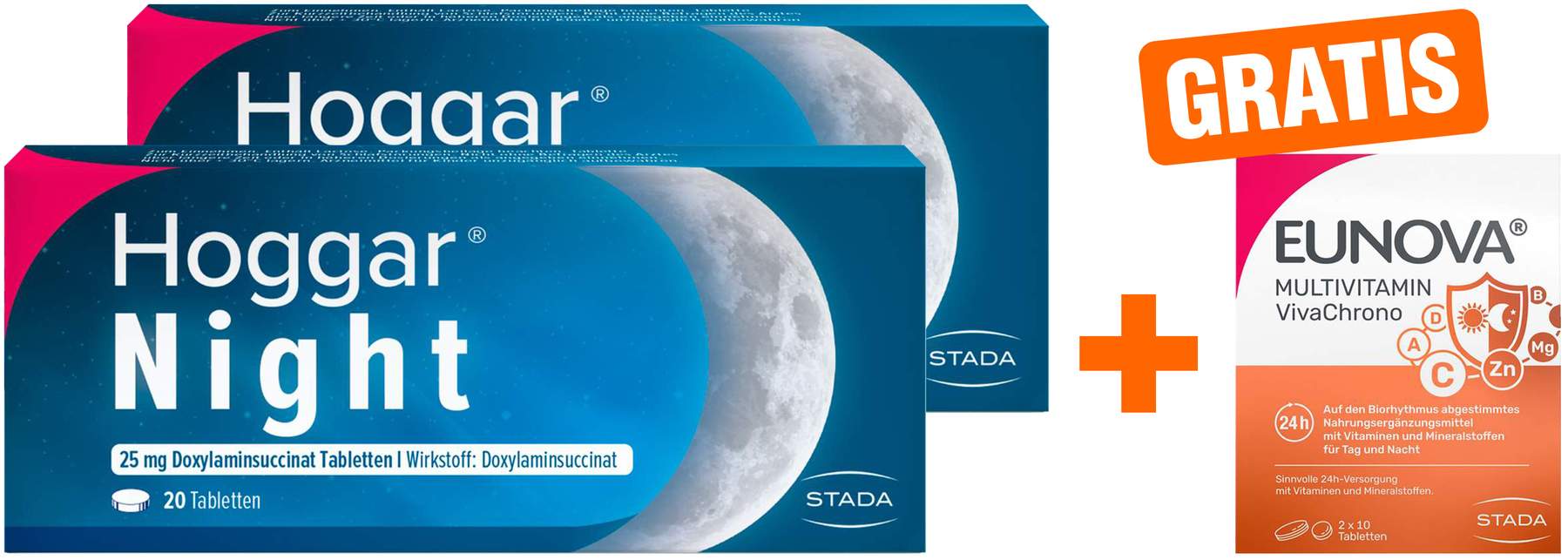 Hoggar Night 2 x 20 Tabletten + gratis Eunova VivaChrono 2 x 10 Tabletten