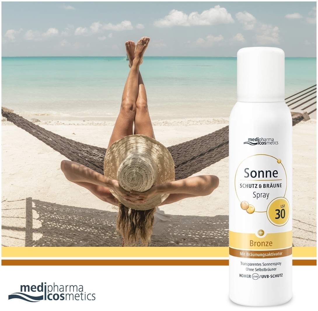 medipharma cosmetics Sonne Schutz & Bräune bronze LSF 30 Aerosol 150 ml Spray