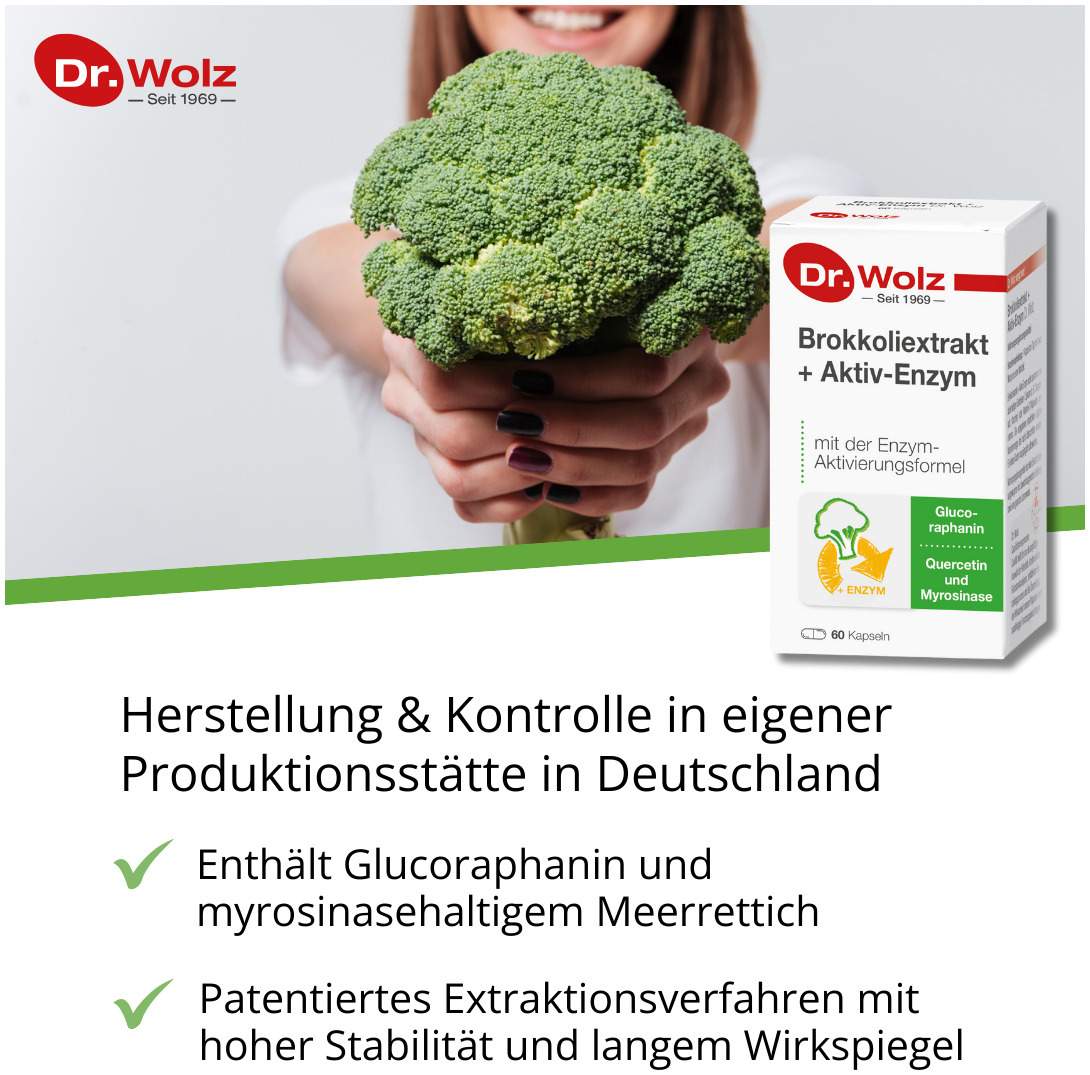 Brokkoli Extrakt + Aktiv-Enzym Dr. Wolz 60 Msr. Kapseln