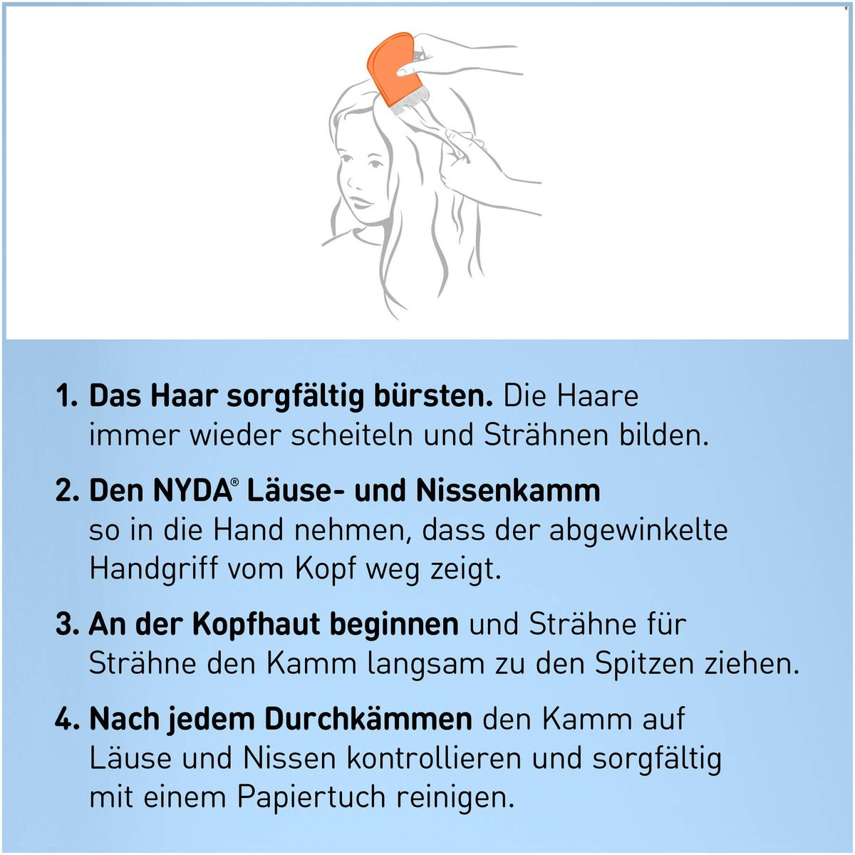 Nyda Läuse- und Nissenkamm Metall 1 Stück