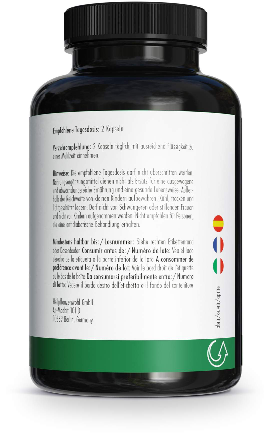 Green Naturals Panax Ginseng hochdosierte vegane 180 Kapseln