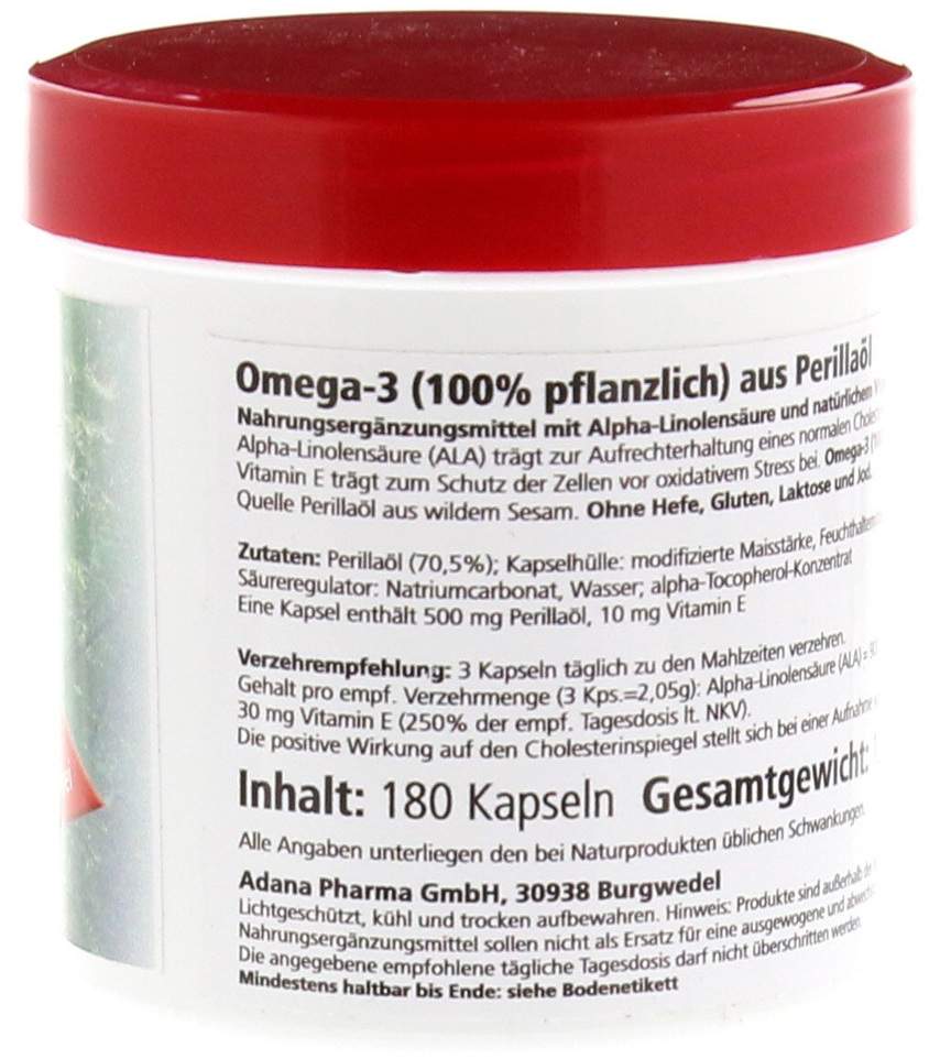 Omega 3 100 % Pflanzlich 180 Kapseln