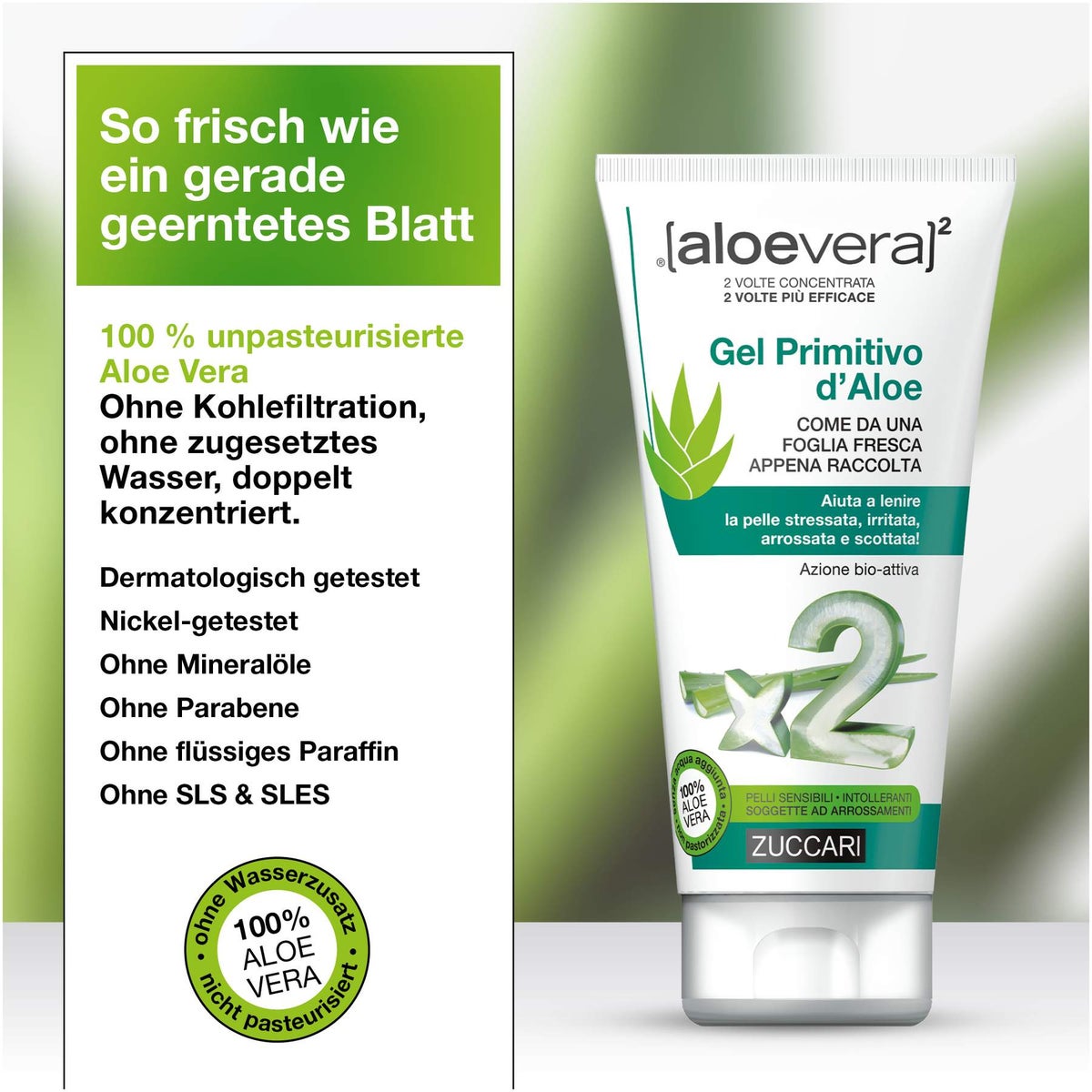 Aloevera Gel Erfrischend Pur Zuccari 150 ml