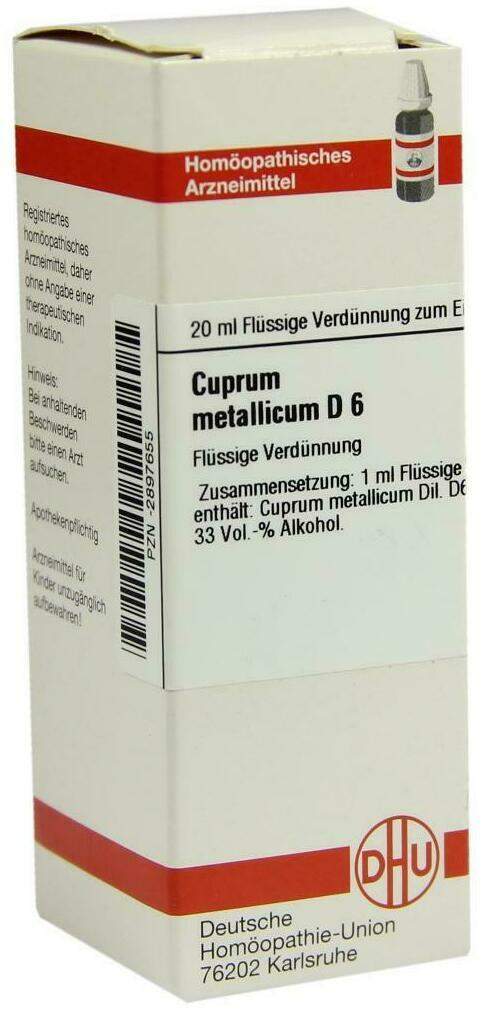 Dhu Cuprum Metallicum D6 20 ml Dilution