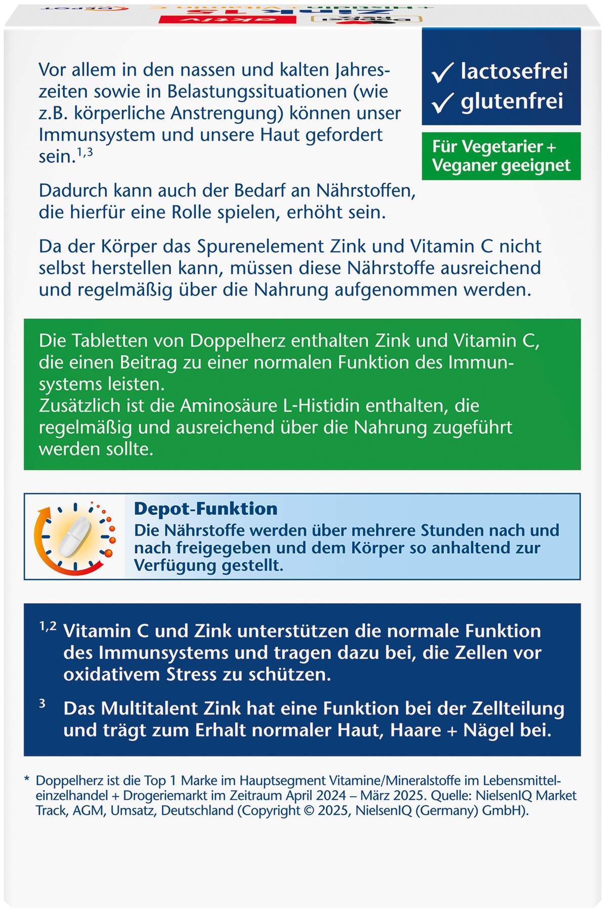 Doppelherz Aktiv Zink + Histidin Depot 30 Tabletten