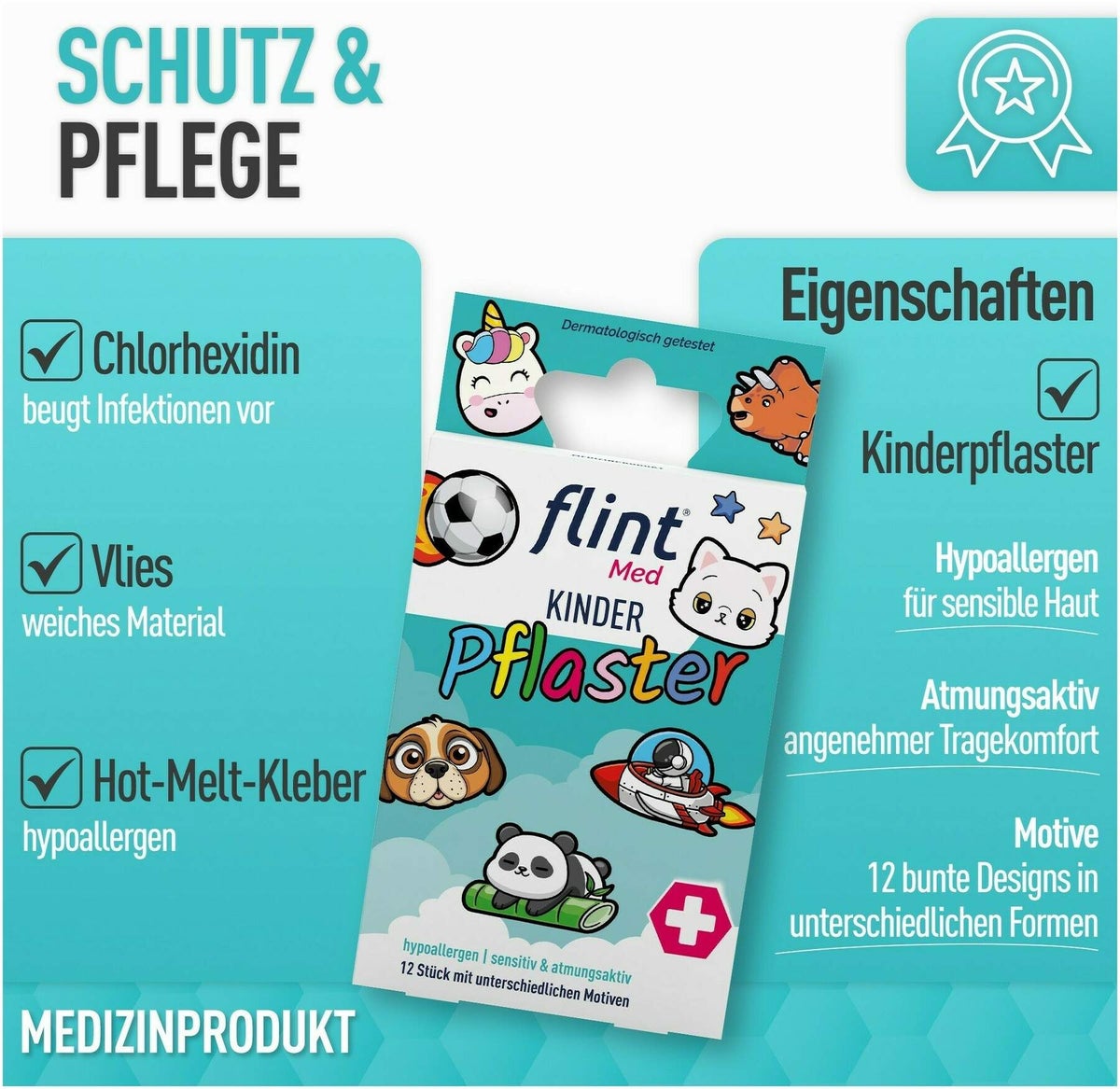 Flint Med Kinder Pflaster 12 Stück