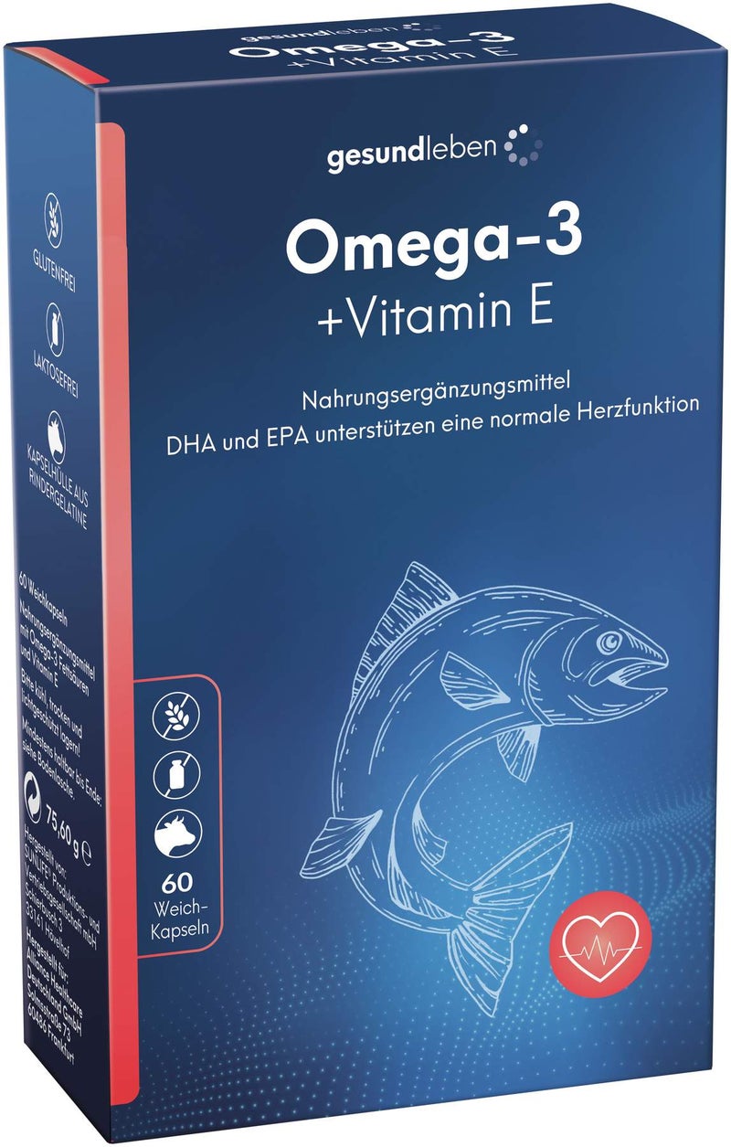 Gesundleben Omega-3 1000 mg + Vitamin E Kapseln 60 Stück