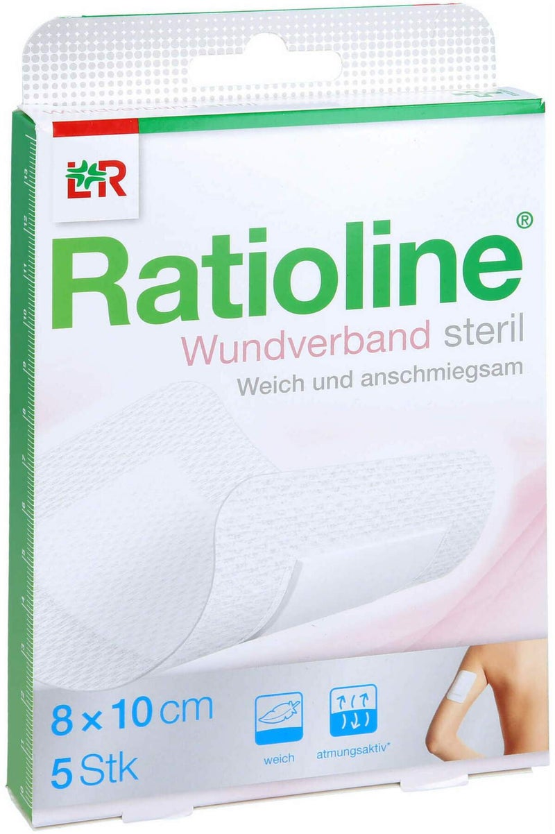 Ratioline Wundverband 10 X 8 cm Steril 5 Stück