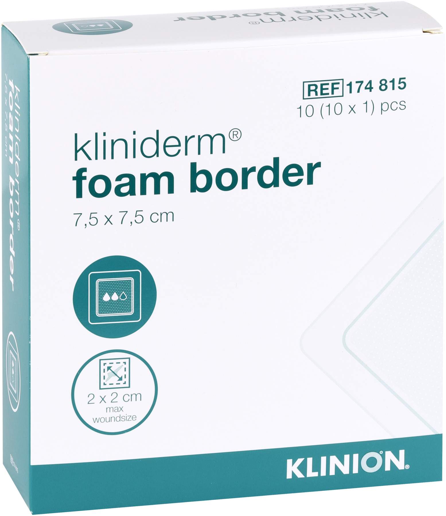 Kliniderm Foam Border 7,5x7,5 cm Steril Verband