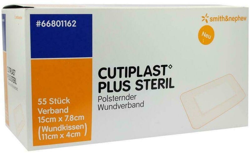 Cutiplast Plus Steril 7,8x15cm Verband 55 Stück