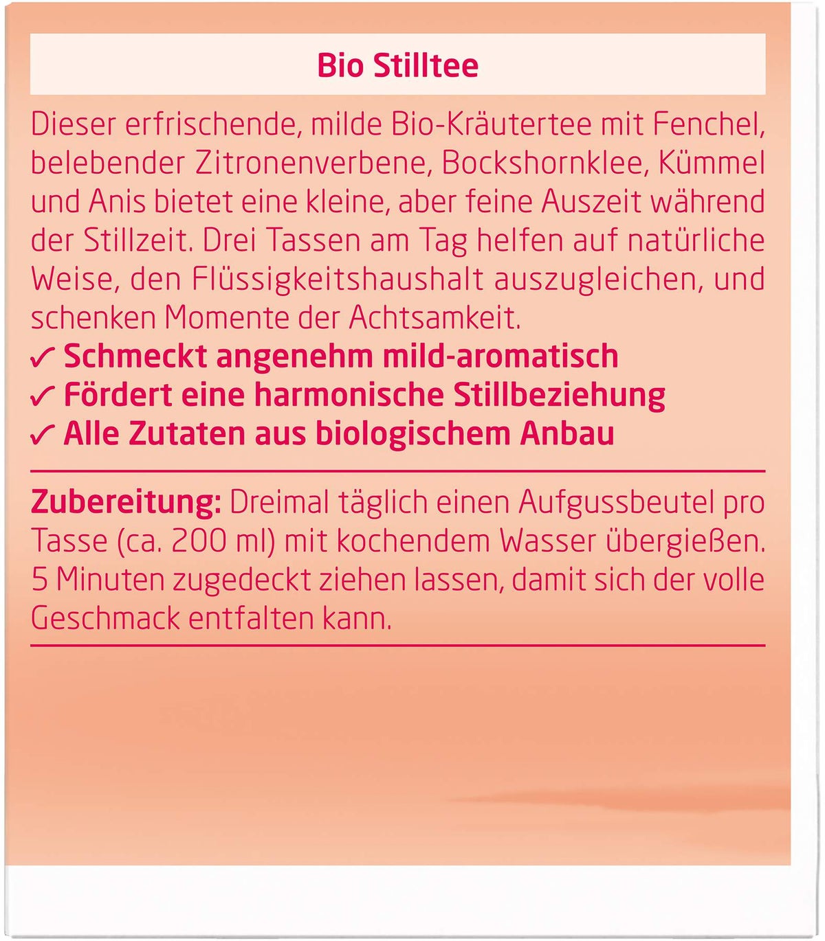 Weleda Bio Stilltee Filterbeutel 20 X 2 G