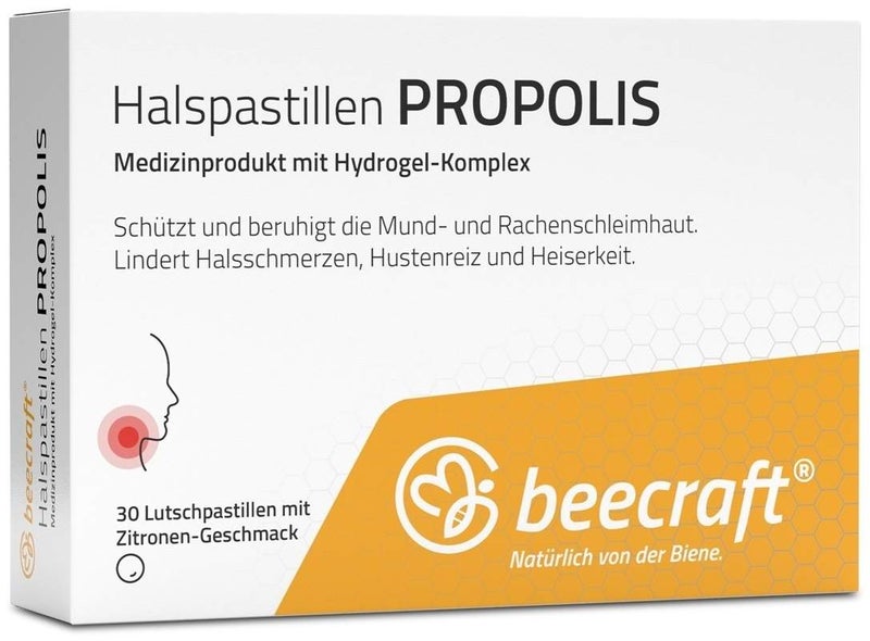 Beecraft Halspastillen Propolis 30 Stück